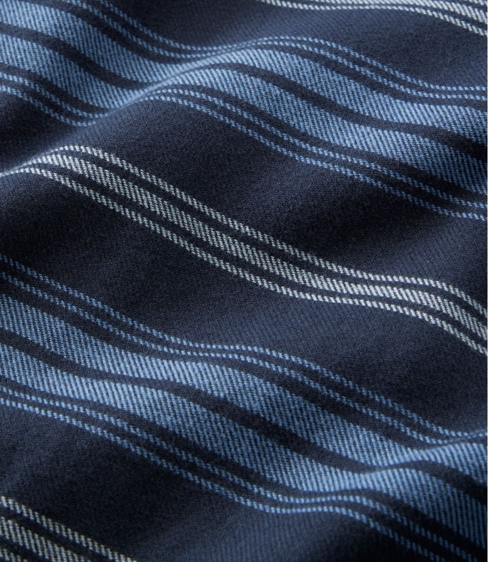 Men's Fleece-Lined Flannel Shirt, Traditional Fit, Stripe | L.L.Bean