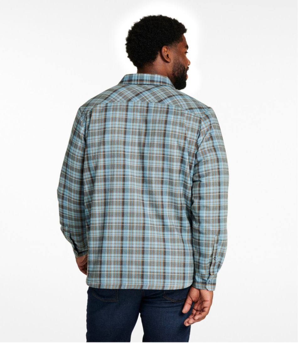 Men's Katahdin Performance Flannel Shirt-Jacket, Hi-Pile Fleece-Lined Plaid | L.L.Bean