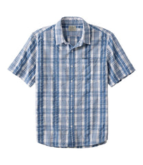 Men's Organic Cotton Seersucker Shirt, Short-Sleeve, Slightly Fitted, Plaid | L.L.Bean