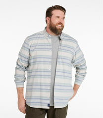 Men's Comfort Stretch Chambray Shirt, Traditional Untucked Fit, Long-Sleeve, Stripe | L.L.Bean