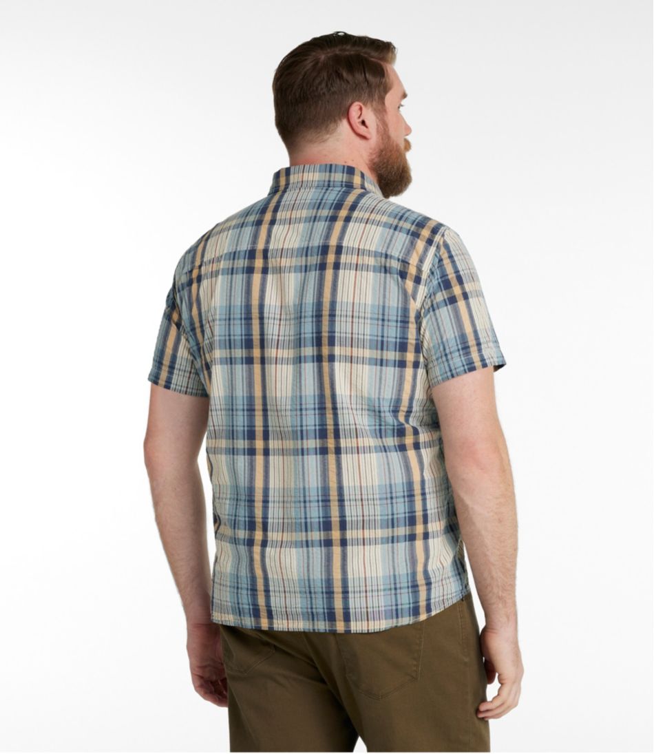 Men's Signature Seersucker Madras Shirt, Slightly Fitted, Short-Sleeve | L.L.Bean