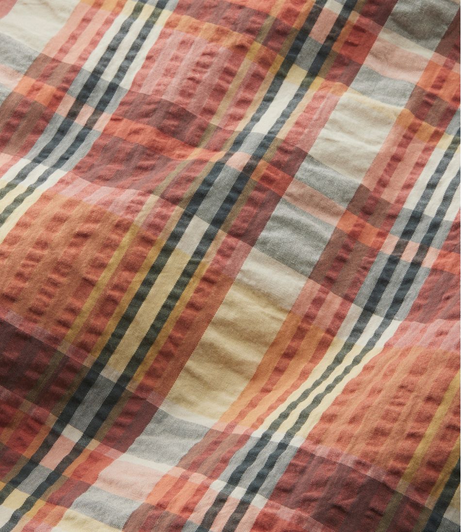 Men's Signature Seersucker Madras Shirt, Slightly Fitted, Short-Sleeve | L.L.Bean