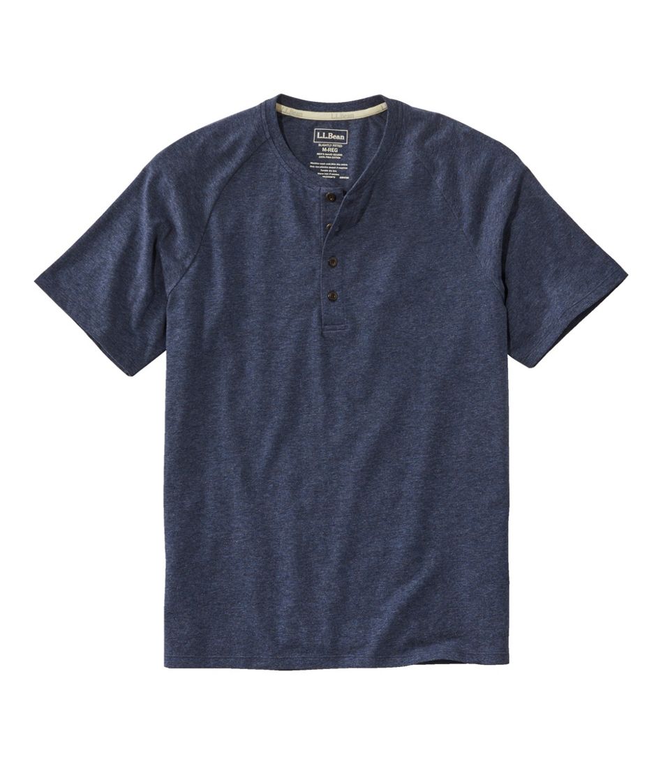 Men's Comfort Stretch Pima Tee Shirt, Short-Sleeve Henley | L.L.Bean