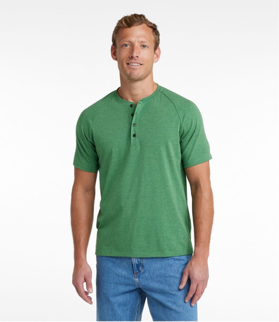 Men's Comfort Stretch Pima Tee Shirt, Short-Sleeve Henley | L.L.Bean