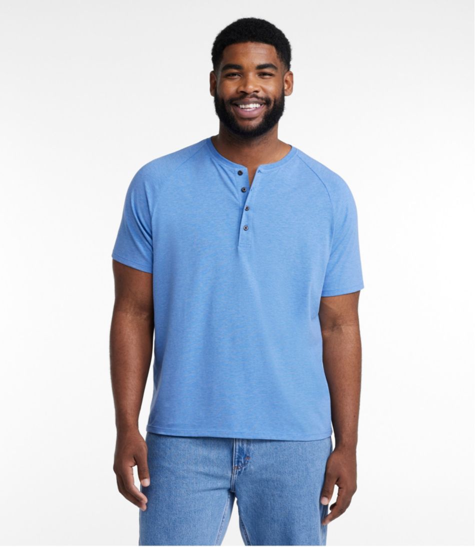 Men's Comfort Stretch Pima Tee Shirt, Short-Sleeve Henley | L.L.Bean