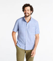 Men's Comfort Stretch® Oxford Shirt, Slightly Fitted Untucked Fit, Short-Sleeve | L.L.Bean