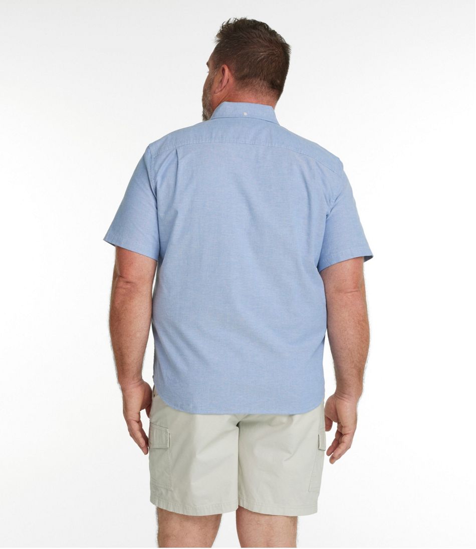 Men's Comfort Stretch® Oxford Shirt, Slightly Fitted Untucked Fit, Short-Sleeve | L.L.Bean