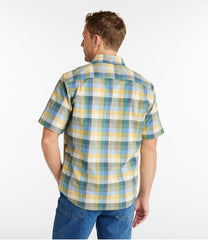 Men's Comfort Stretch® Oxford, Slightly Fitted Untucked Fit, Short-Sleeve, Plaid | L.L.Bean
