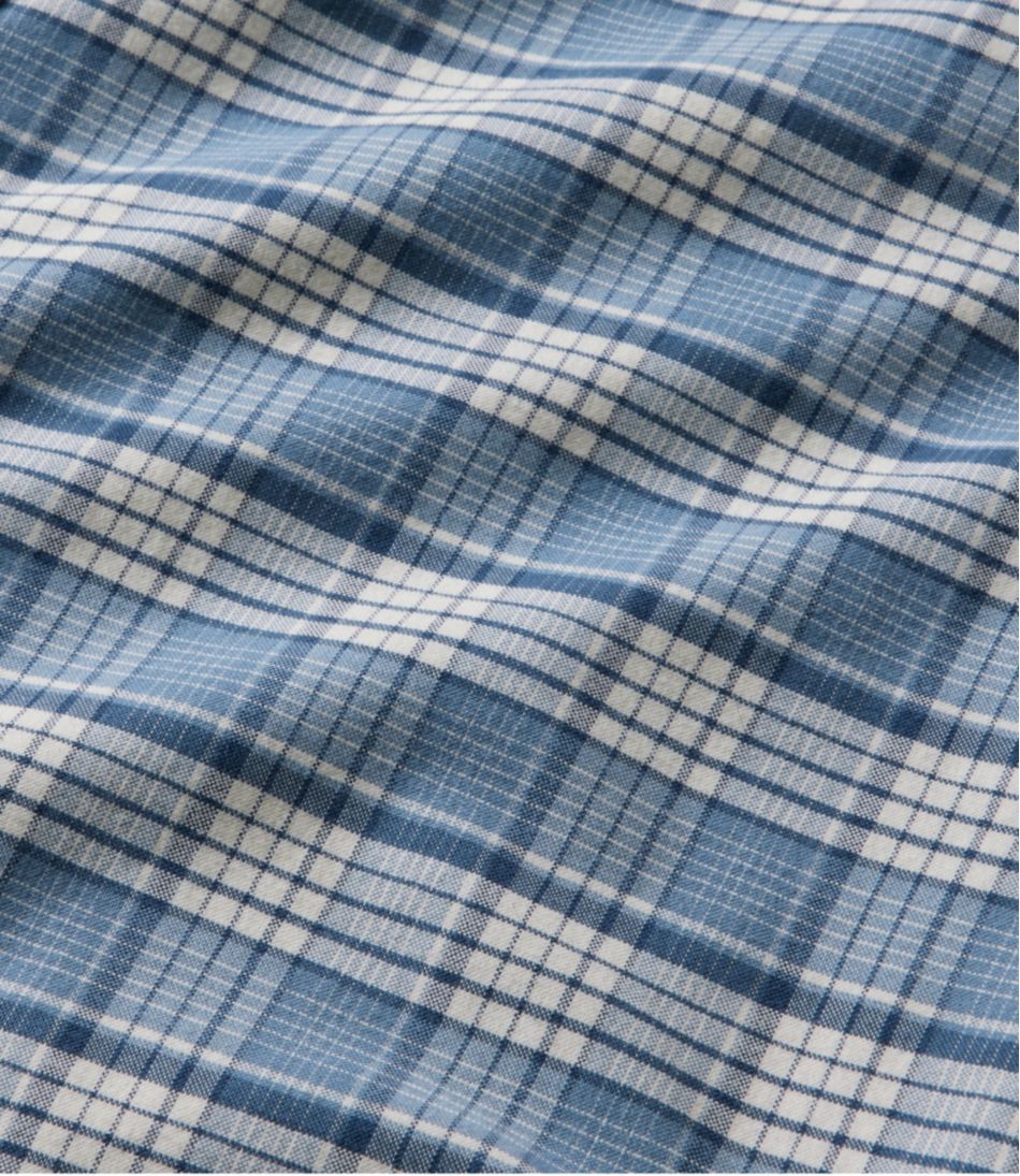 Men's Comfort Stretch® Oxford, Slightly Fitted Untucked Fit, Short-Sleeve, Plaid | L.L.Bean