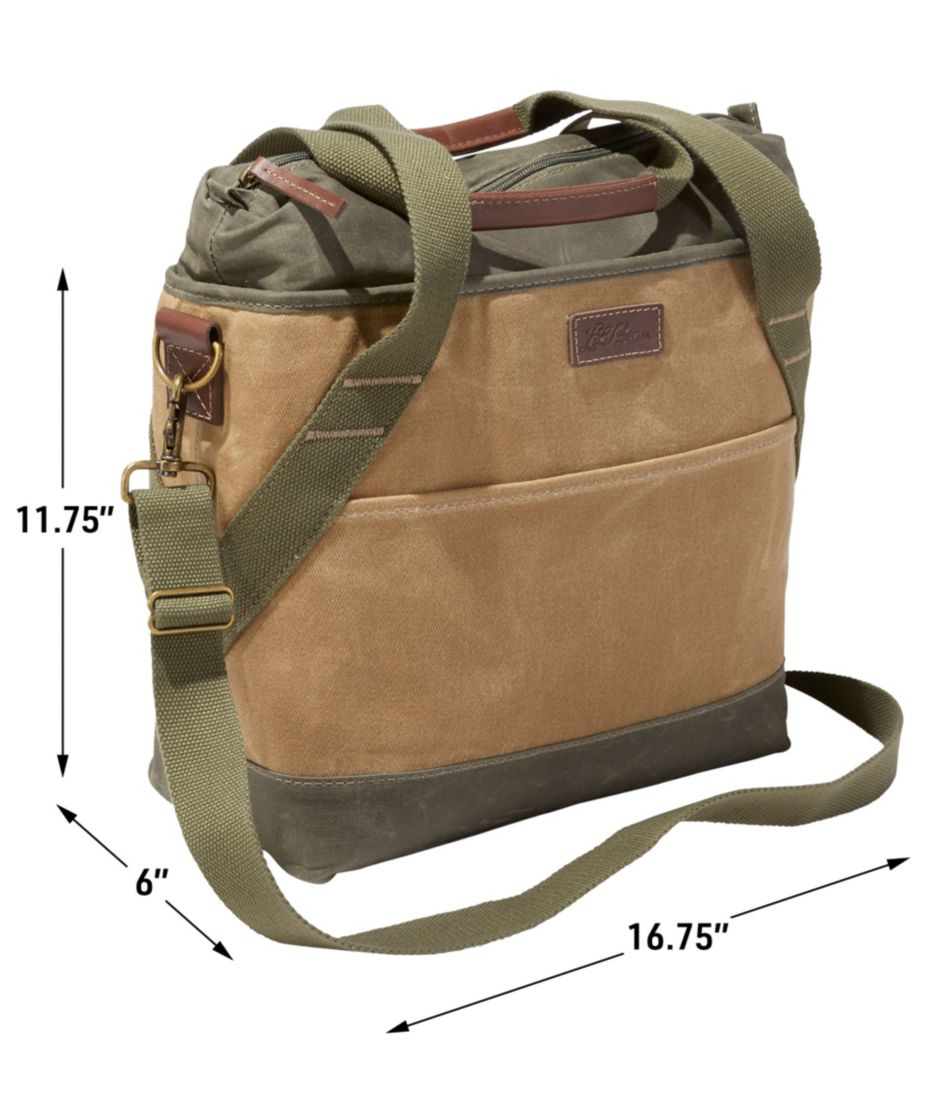 Insulated Waxed-Canvas Tote, Medium | L.L.Bean