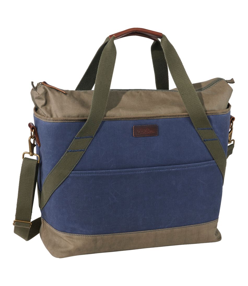 Insulated Waxed-Canvas Tote, Large | L.L.Bean