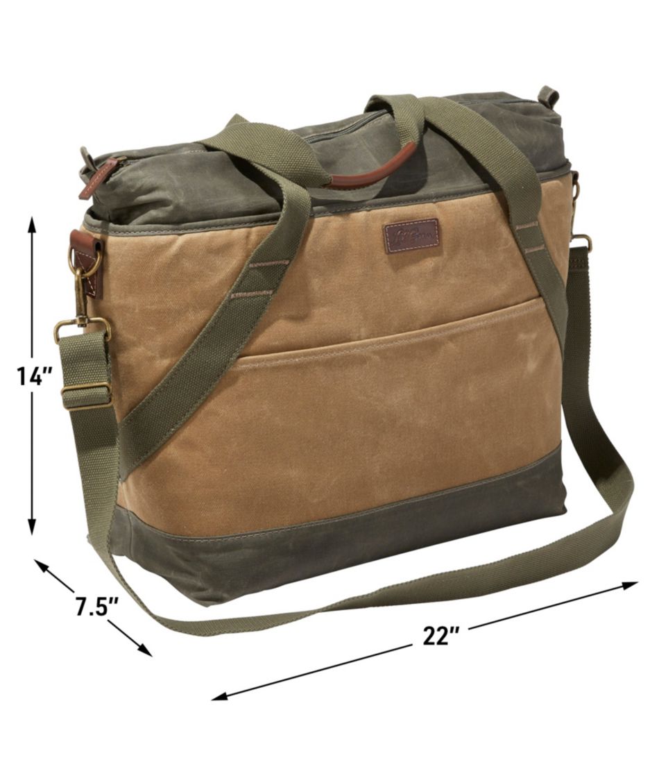 Insulated Waxed-Canvas Tote, Large | L.L.Bean