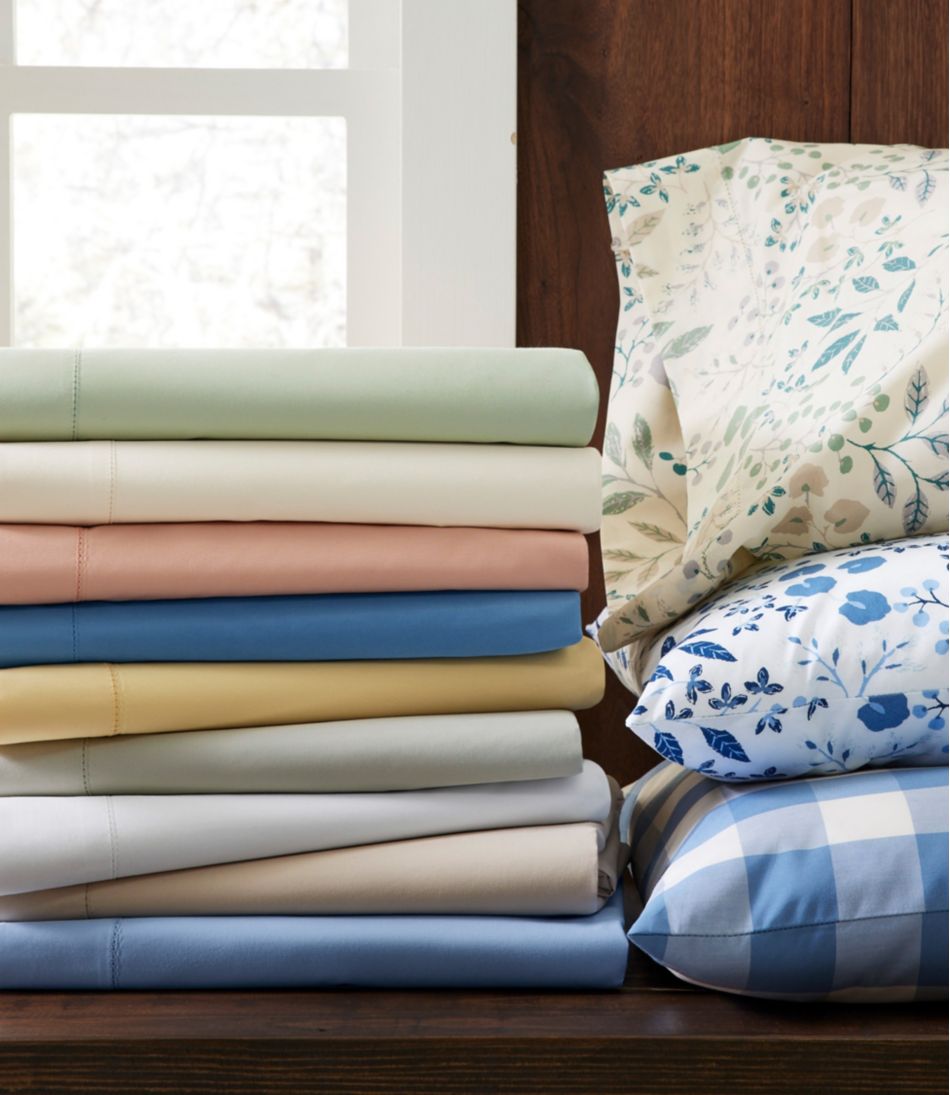 280-Thread-Count Pima Cotton Percale Pillowcases, Set of Two | L.L.Bean