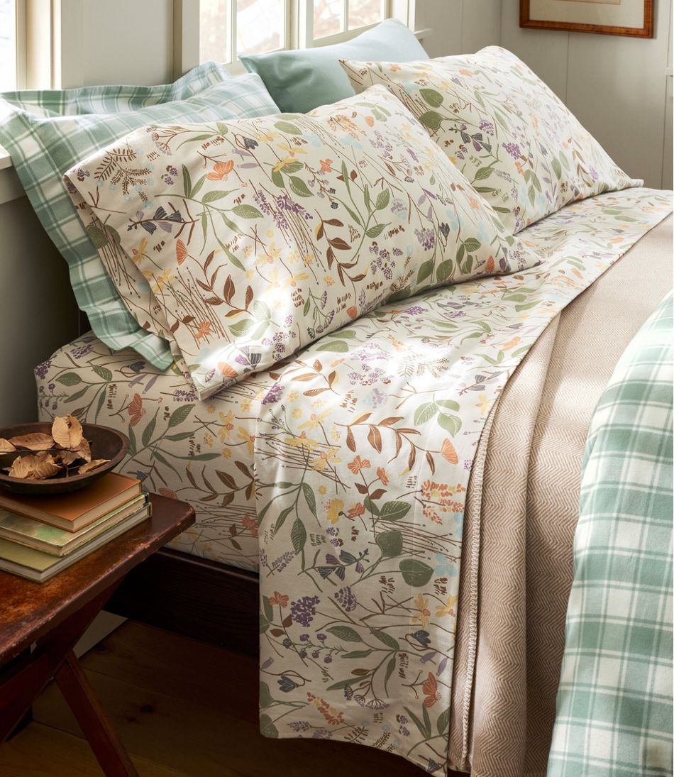 Birch Floral Flannel Sheet Collection | L.L.Bean
