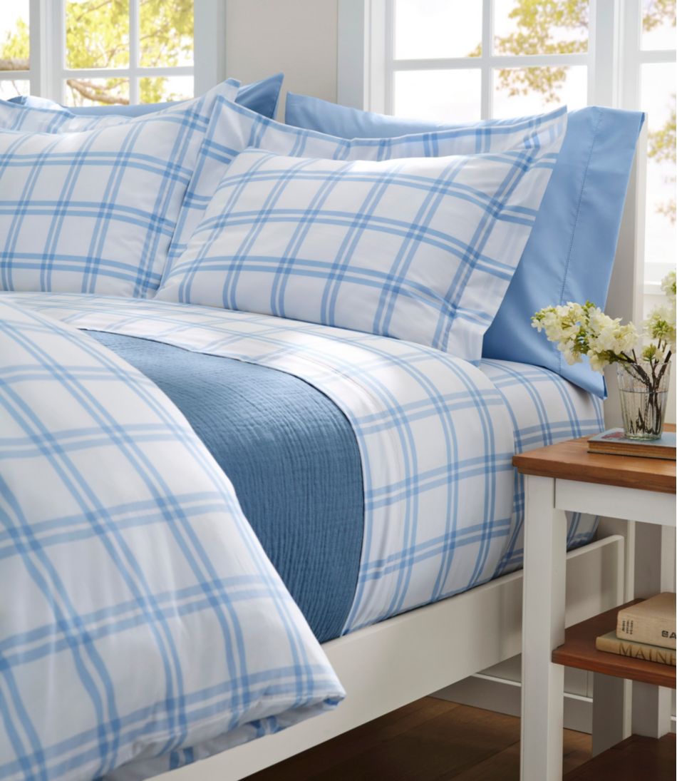 280-Thread-Count Pima Percale Sheet Collection, Windowpane | L.L.Bean