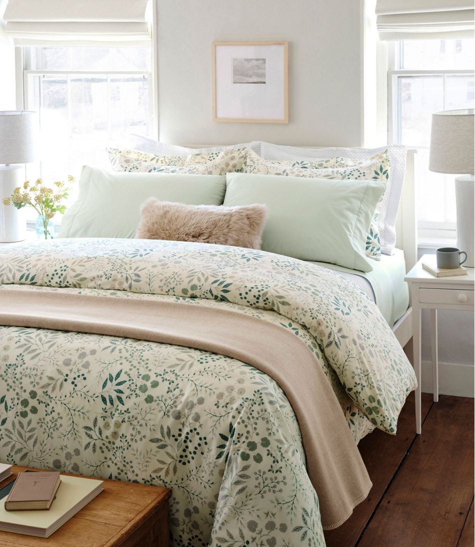 280-Thread-Count Pima Cotton Percale Comforter Cover Collection, Print | L.L.Bean