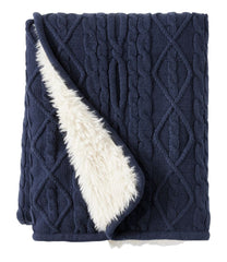 1912 Heritage Knit Faux Fur Throw, Cable | L.L.Bean