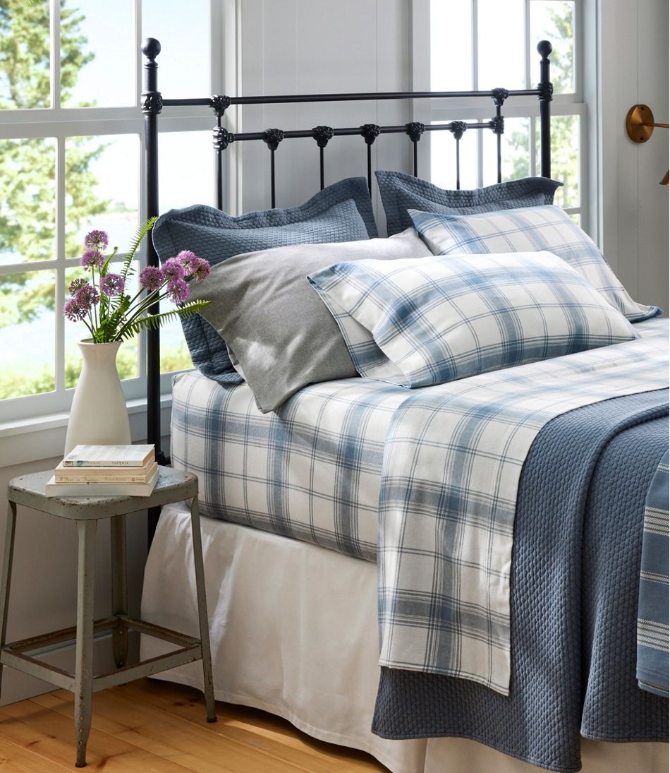 Organic Flannel Sheet Collection, Plaid | L.L.Bean