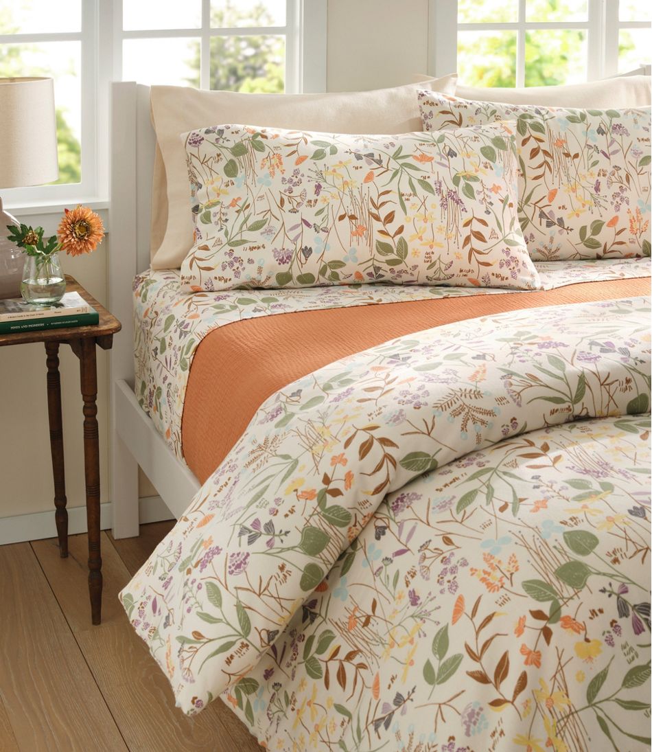 Birch Floral Flannel Comforter Cover Collection | L.L.Bean