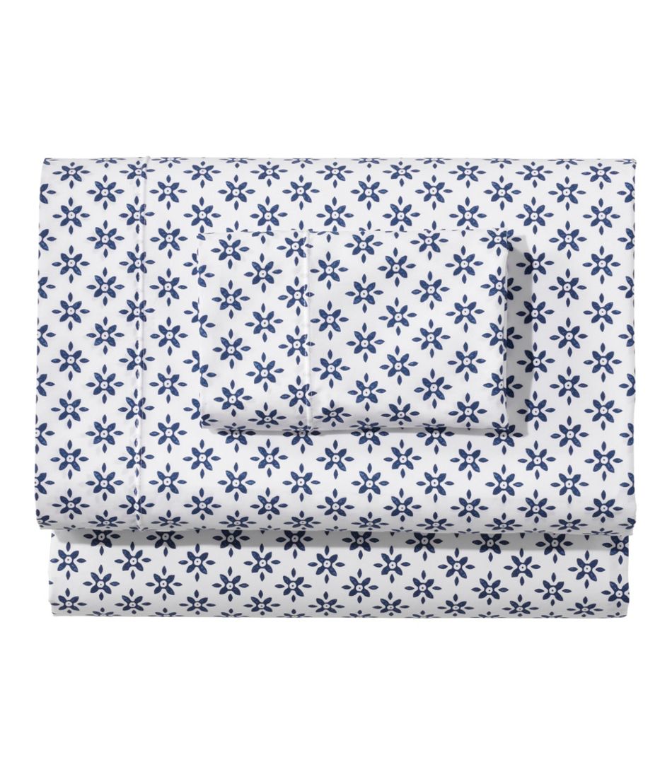 Sunwashed Percale Sheet Collection, Block Floral Print | L.L.Bean