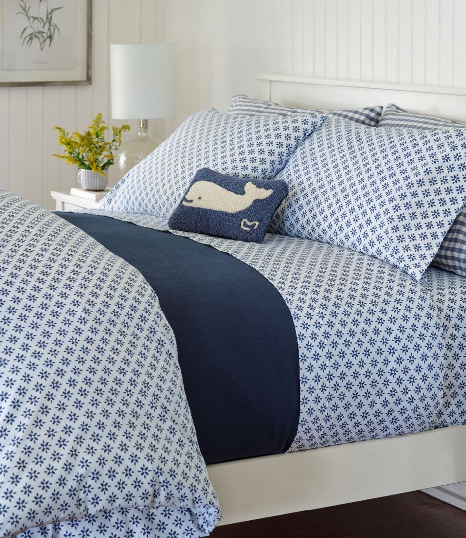 Sunwashed Percale Sheet Collection, Block Floral Print | L.L.Bean