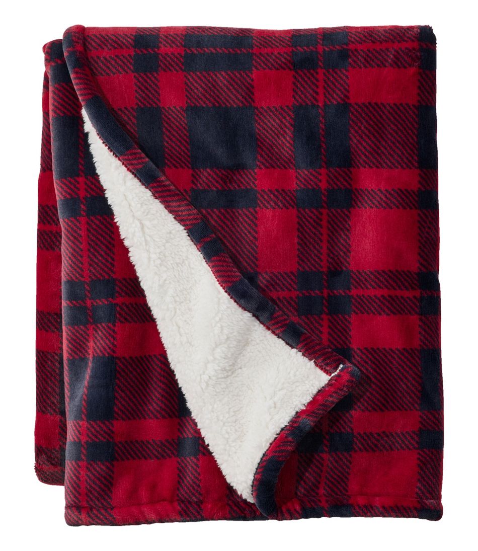 Wicked Plush Sherpa Throw, Plaid | L.L.Bean
