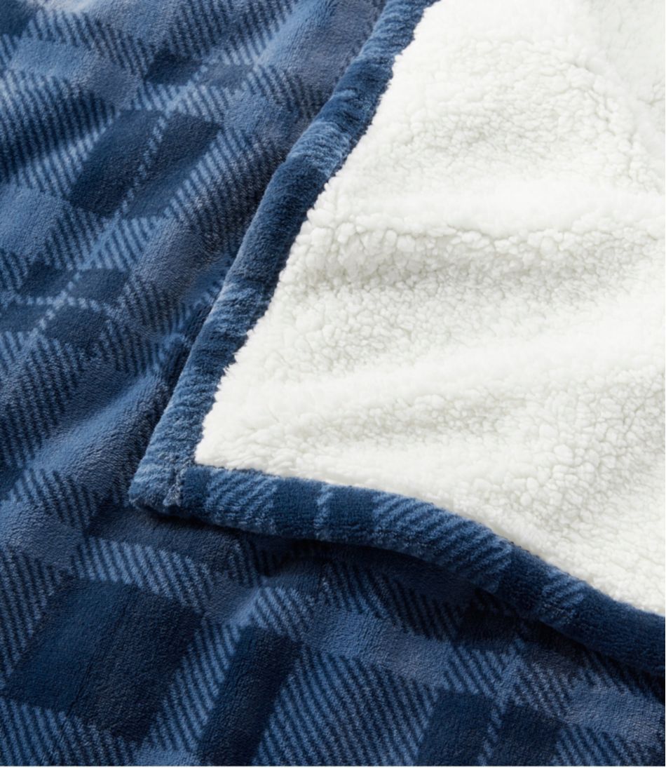 Wicked Plush Sherpa Throw, Plaid | L.L.Bean