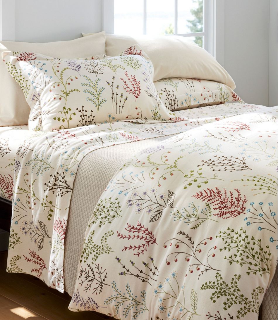 Botanical Floral Flannel Comforter Cover Collection | L.L.Bean