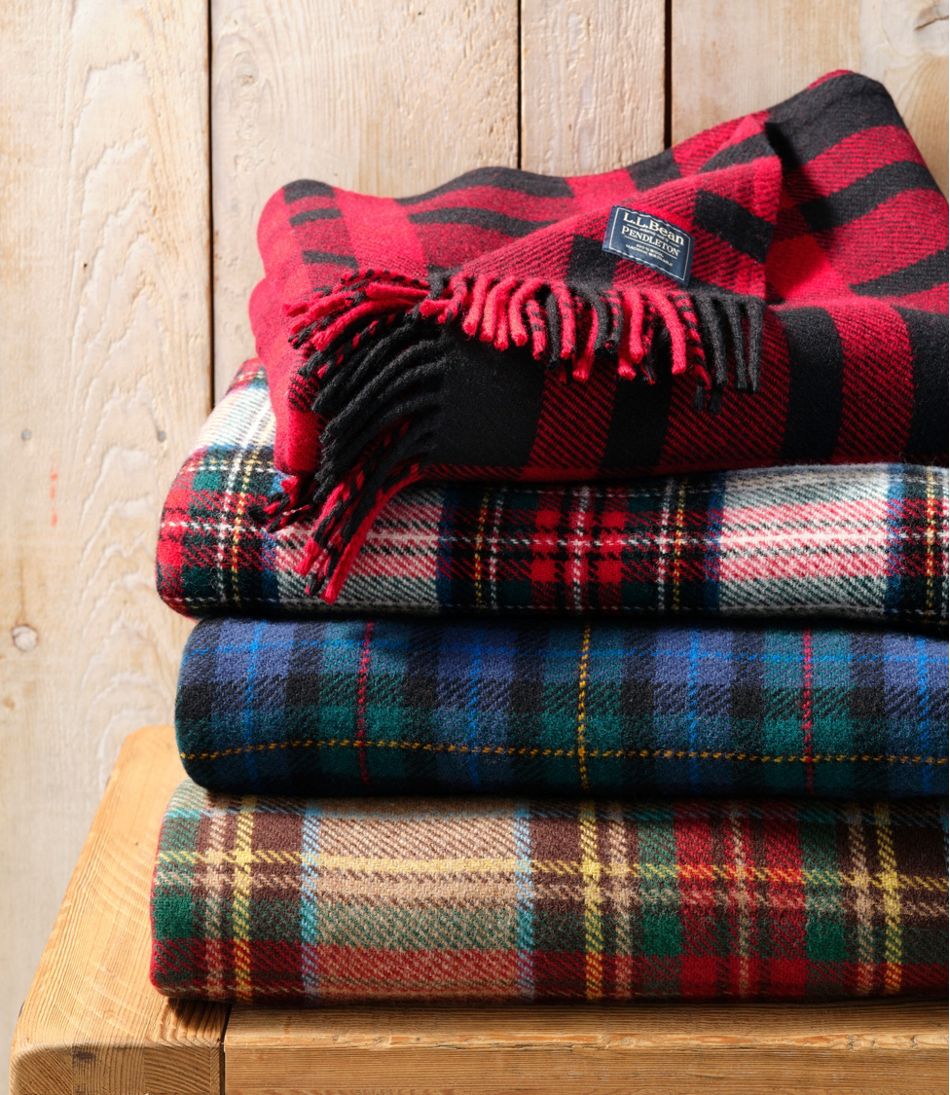 Washable Wool Throw, Plaid 54" x 60" | L.L.Bean