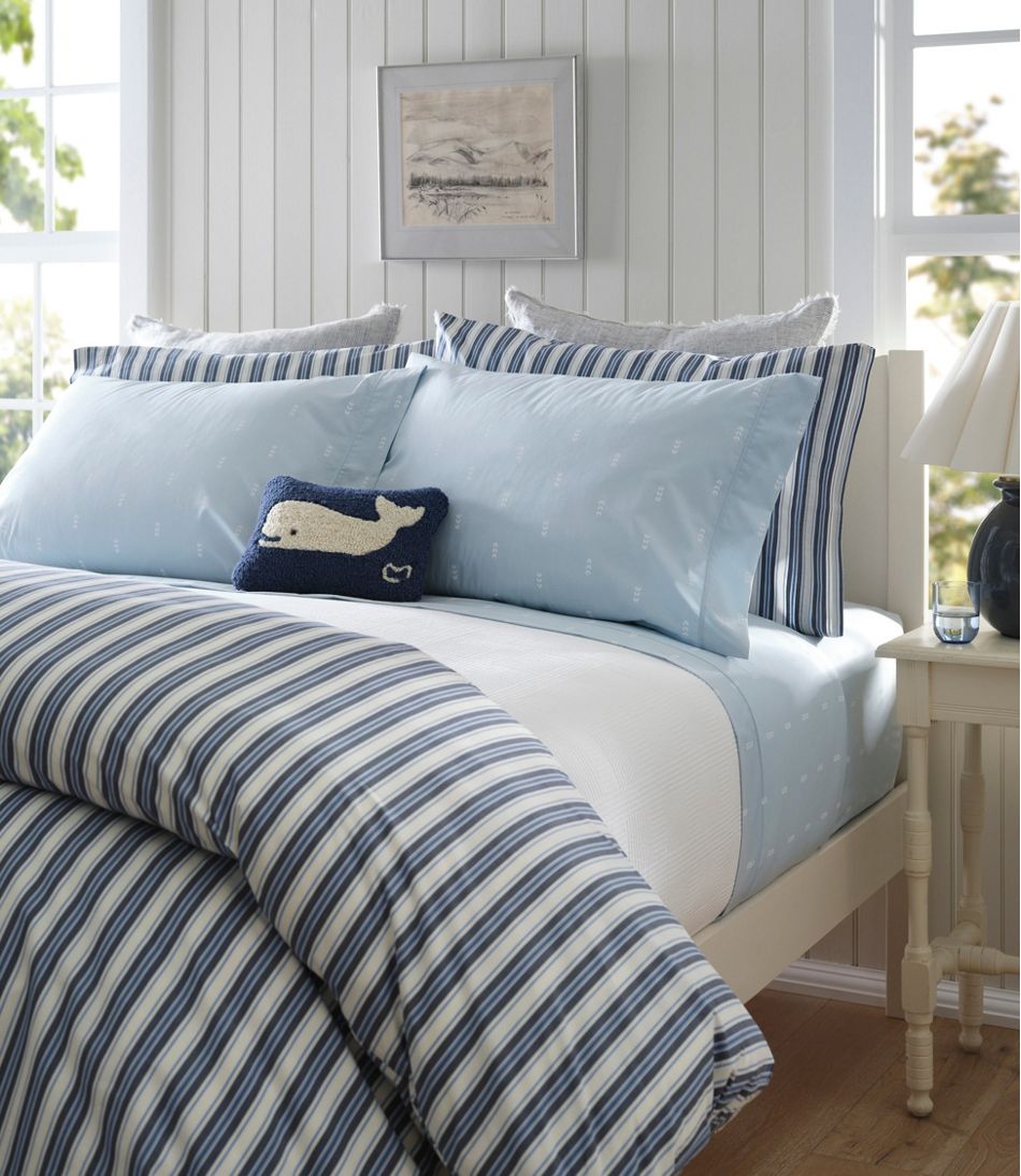 Sunwashed Percale Sheet Collection, Stripe | L.L.Bean
