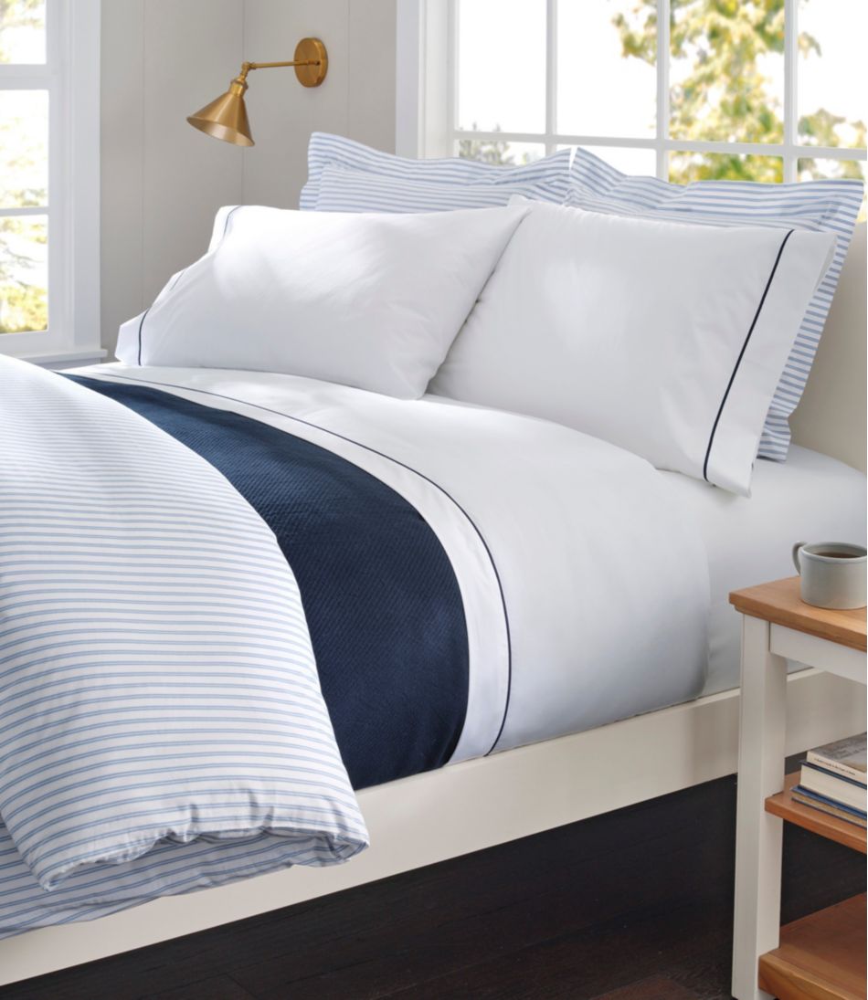 Premium Egyptian Percale Sheet Collection, Satin Stitch | L.L.Bean