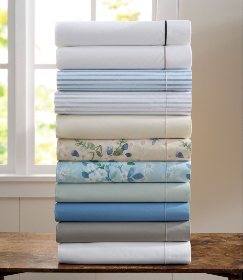 Premium Egyptian Percale Sheet Collection, Satin Stitch | L.L.Bean