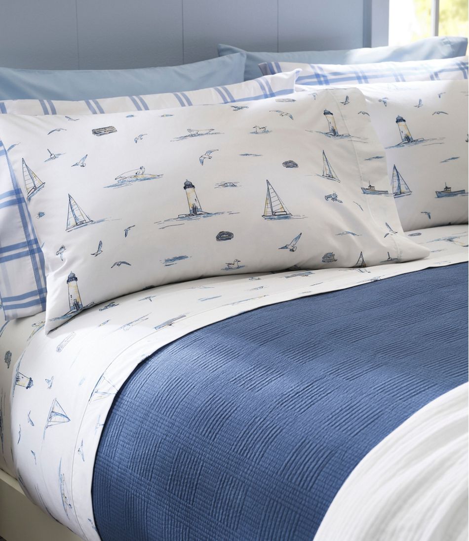 Nautical Boats Percale Sheet Collection | L.L.Bean