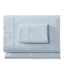 Sunwashed Percale Sheet Collection, Stamped Leaf Print | L.L.Bean