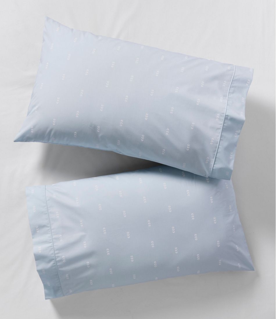 Sunwashed Percale Sheet Collection, Stamped Leaf Print | L.L.Bean