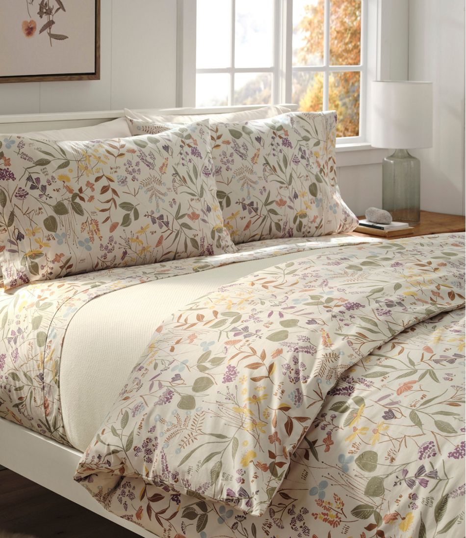 Birch Floral Percale Comforter Cover Collection | L.L.Bean