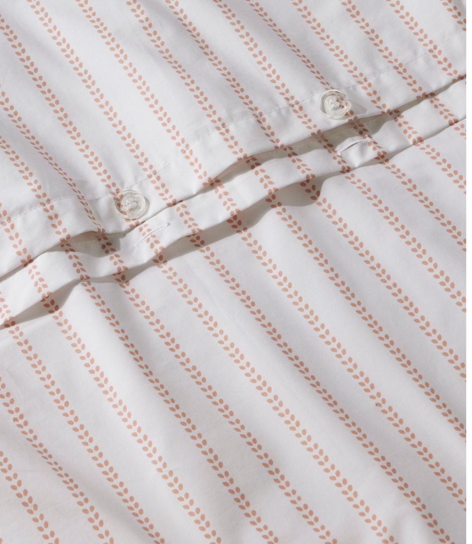 Sunwashed Percale Comforter Cover, Stripe Leaf | L.L.Bean