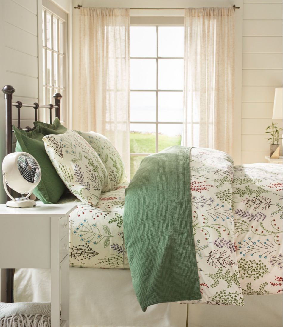 Botanical Floral Percale Comforter Cover Collection | L.L.Bean