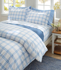 280-Thread-Count Pima Cotton Percale Comforter Cover Collection, Windowpane | L.L.Bean