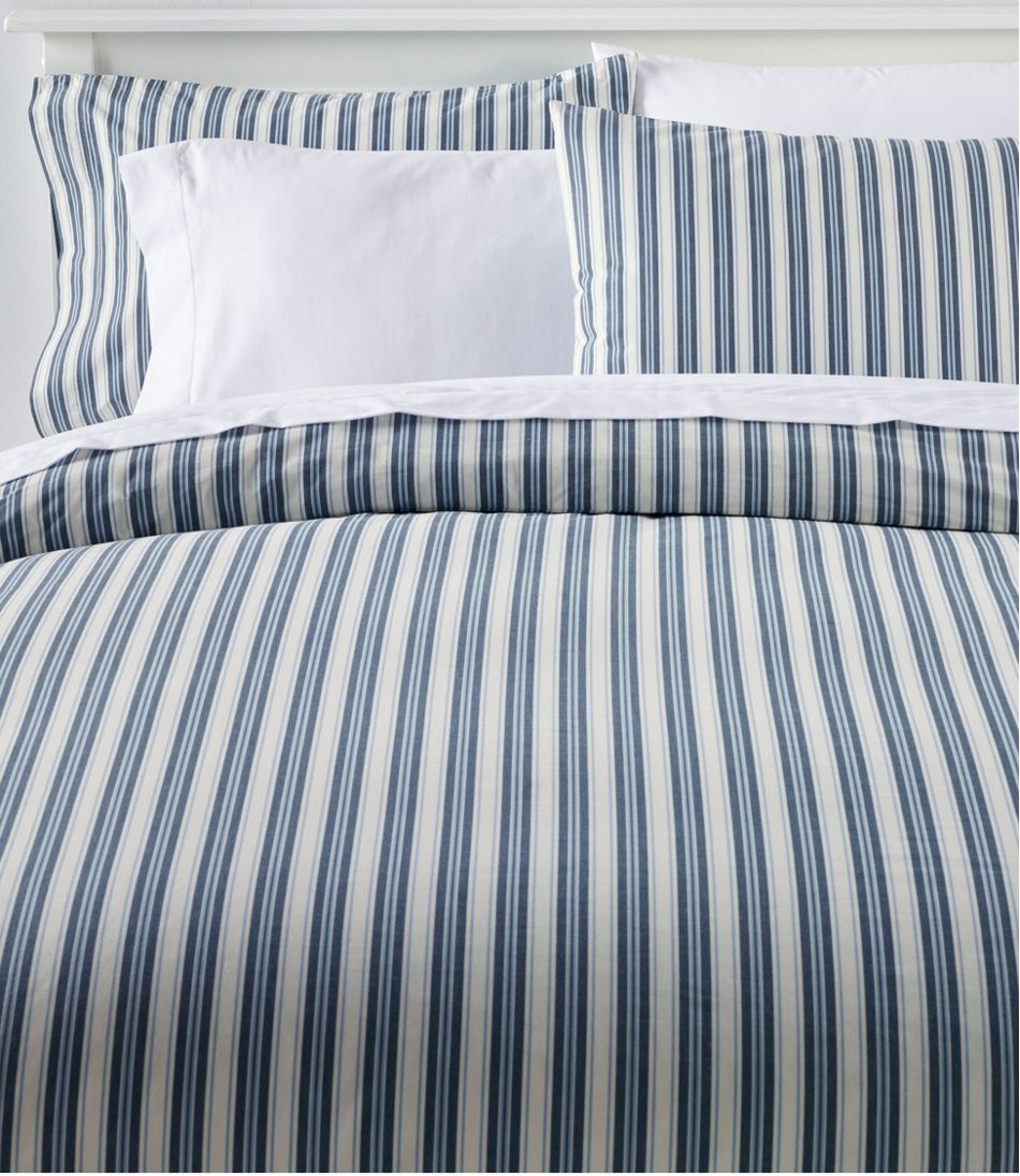 Sunwashed Percale Comforter Cover, Stripe | L.L.Bean