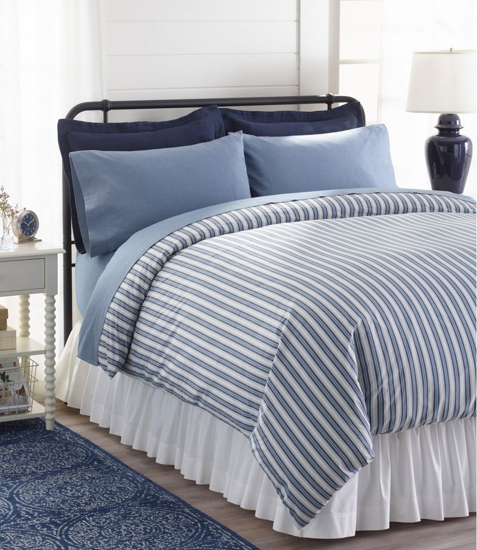 Sunwashed Percale Comforter Cover, Stripe | L.L.Bean