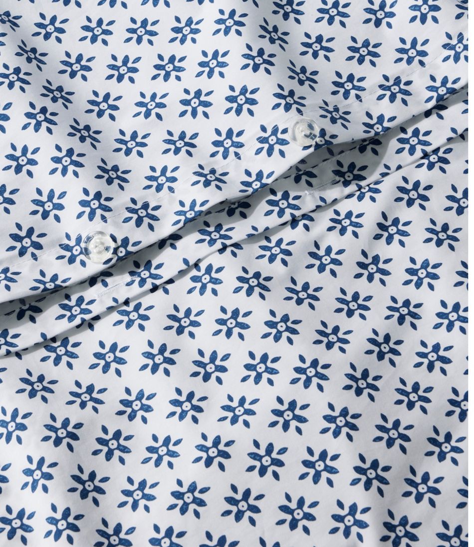 Sunwashed Percale Comforter Cover, Block Floral Print | L.L.Bean