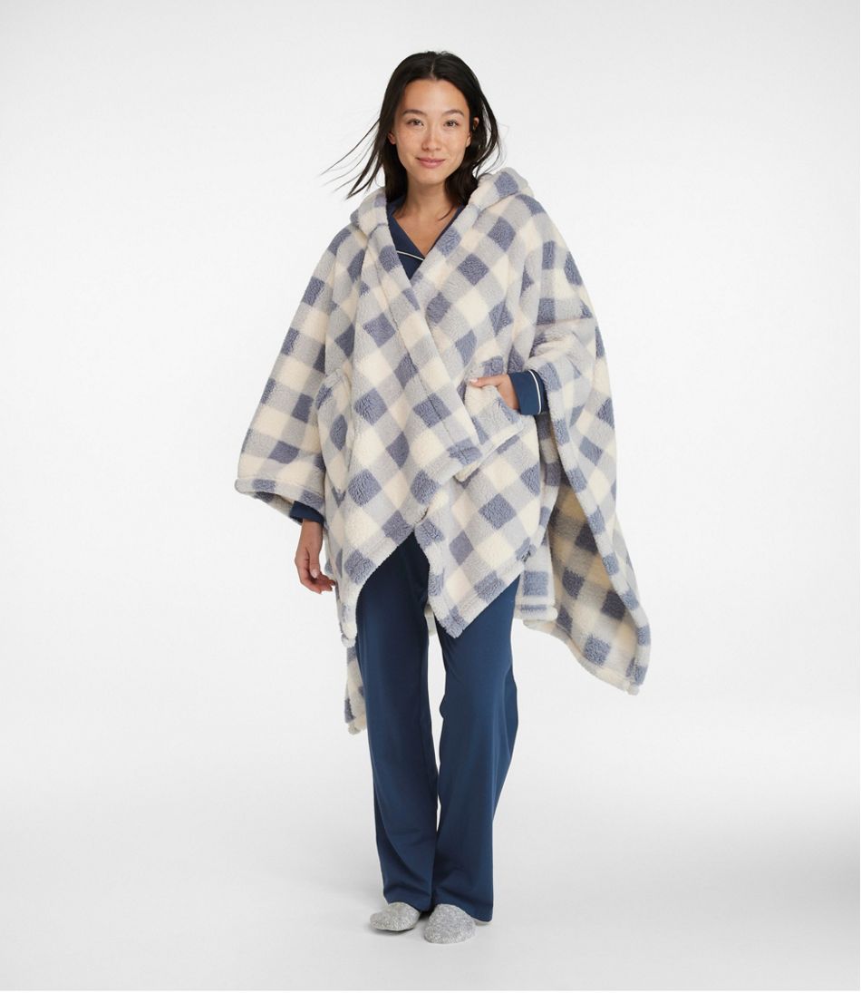 Cozy Sherpa Wearable Throw, Plaid | L.L.Bean