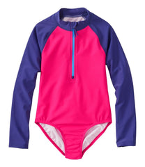 Girls' Watersports Swimwear, Rashguard One-Piece | L.L.Bean