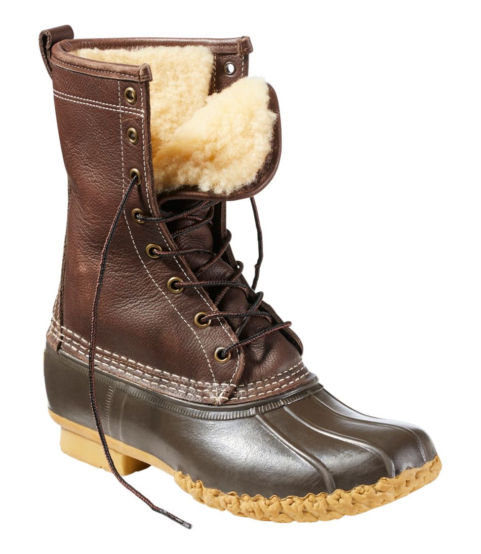 Women's Shearling Lined Bean Boots, 10 Inch | L.L.Bean