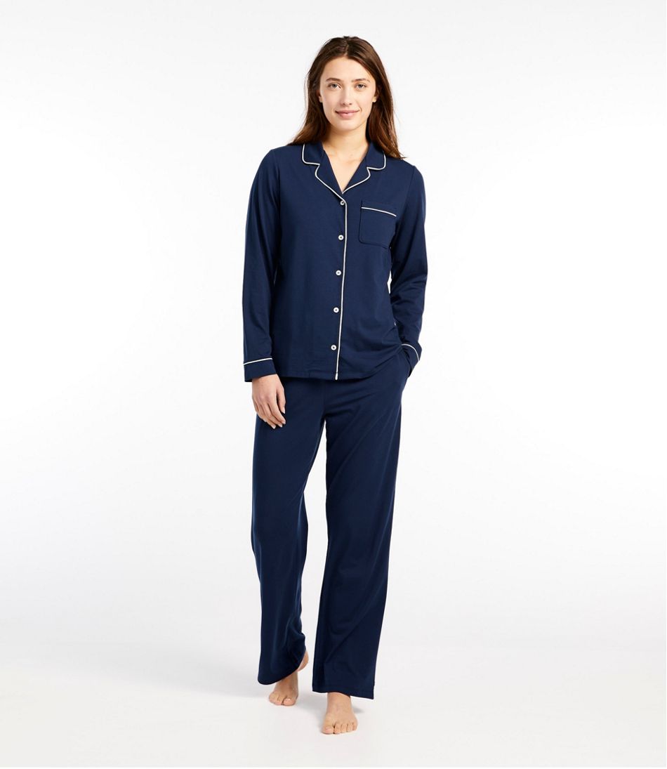 Women's Super-Soft Shrink-Free Pajama Set, Button-Front | L.L.Bean