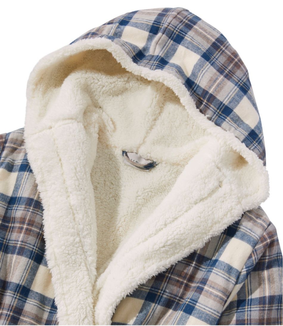 Women's Scotch Plaid Flannel Robe, Sherpa-Lined Long | L.L.Bean