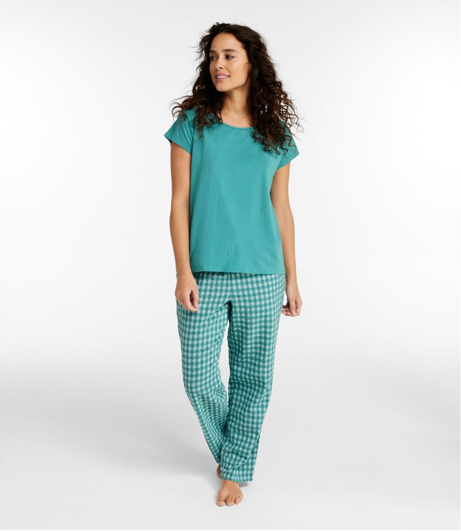 Women's Bean's Seacoast Seersucker Pajama Pant Set | L.L.Bean