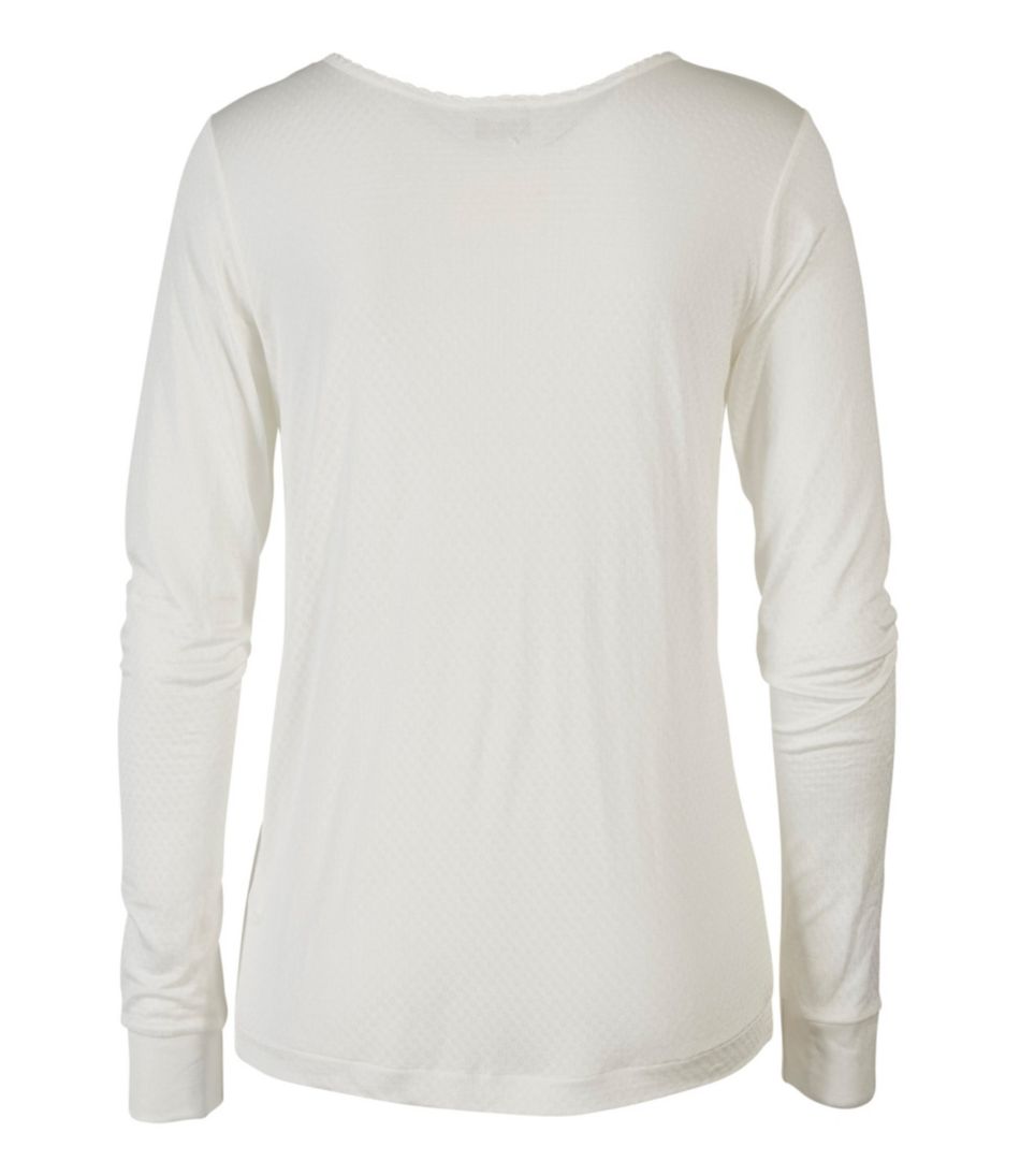 Women's Silk Pointelle, Long-Sleeve Scoopneck | L.L.Bean