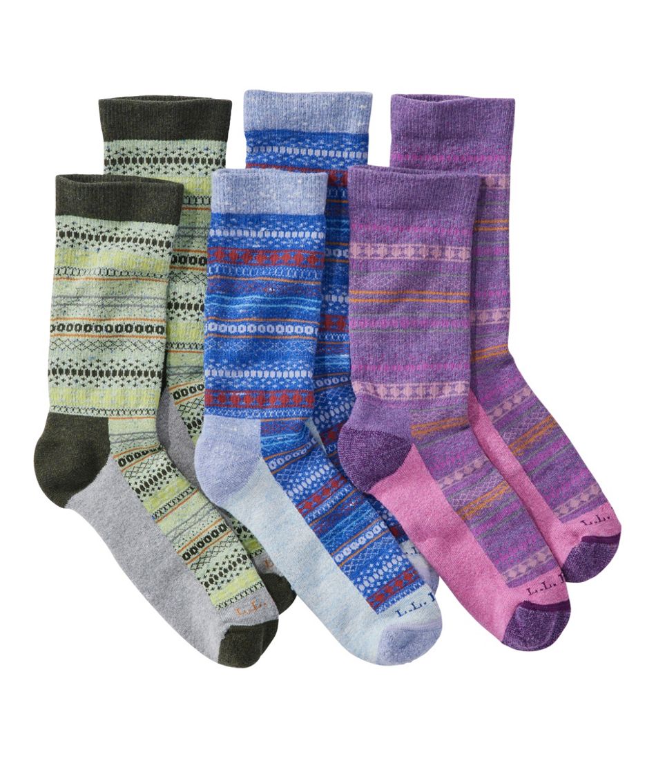 Adults' Wicked Soft Cotton Socks Fair Isle Gift Set, 3-Pack | L.L.Bean